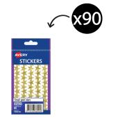 Avery Gold Star Stickers 14mm Diameter Pack 90