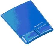 Fellowes Blue Gel Wrist Support & Mouse Pad