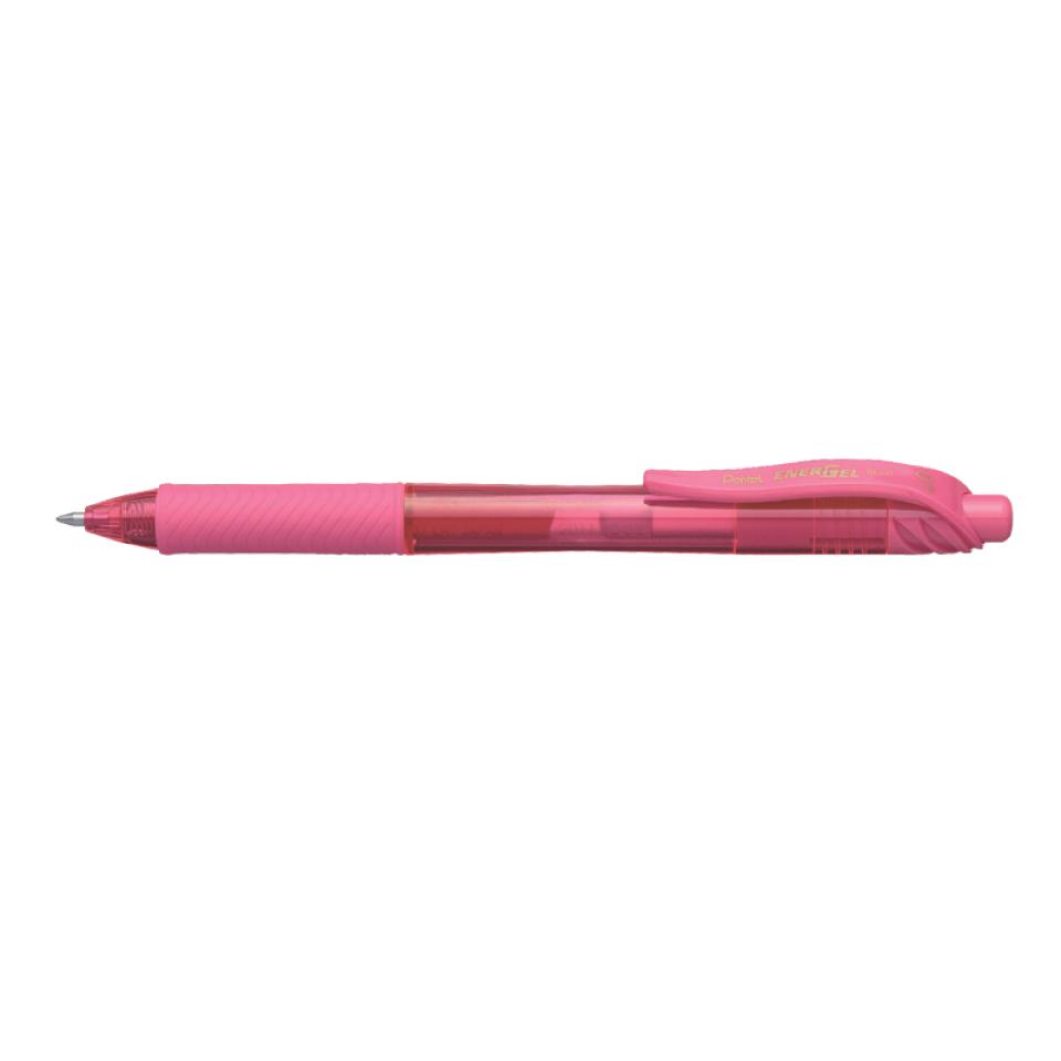 Pentel BL107 EnerGel-X Retractable Gel Pen Fine 0.7mm Pink Box 12 | Winc