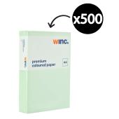 Winc Premium Coloured Copy Paper A4 80gsm Pale Green Ream 500