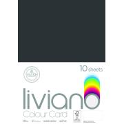 The Paper House Liviano Colour Card 180gsm A4 Pack 10 Black