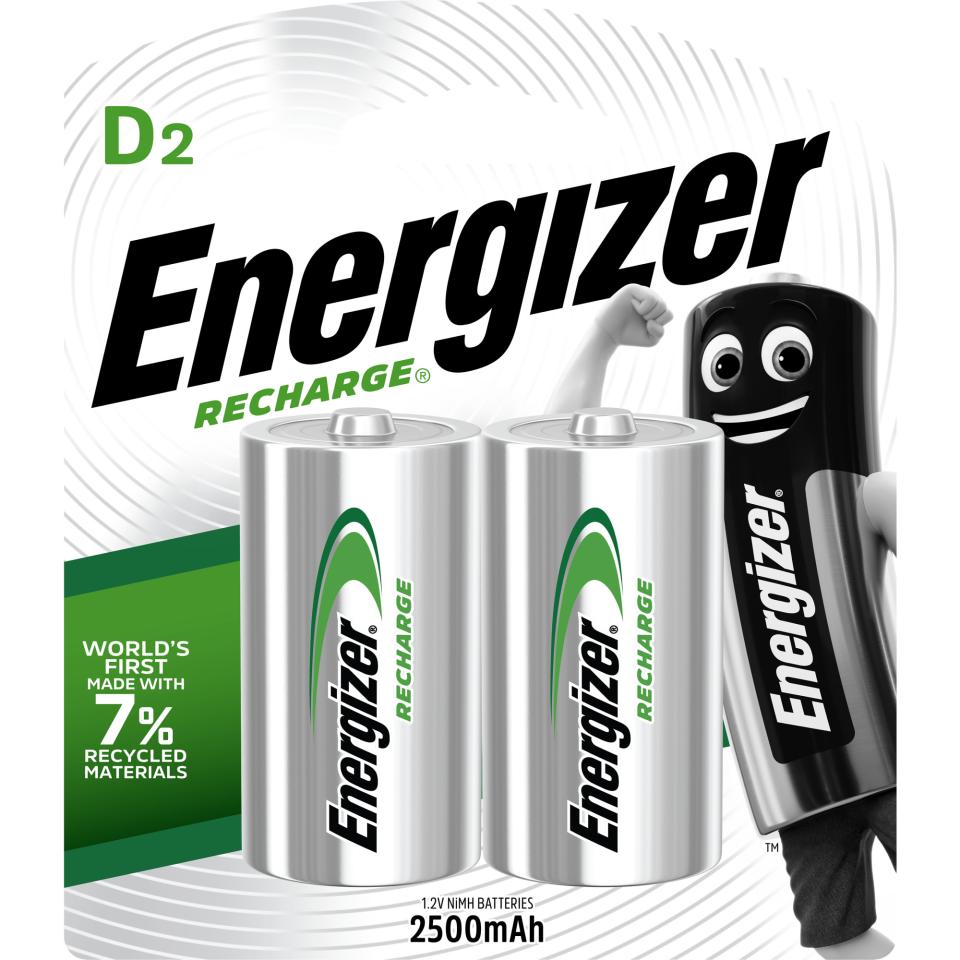 Energizer Rechargeable D Battery Pack 2