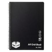 Spirax P595g PP Grid Book Side Bound A4 200 Pages Black