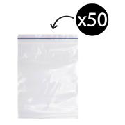 Austar Press Seal Bag Blue Stripe 530mm X 550mm 50um Pack 50