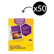 Marbig Sheet Protector A4 Heavyweight Clear Box 50