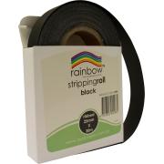 Rainbow Stripping Streamer Roll 25mmx30mm Black