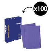 Winc Manilla Folder Foolscap Purple Box 100