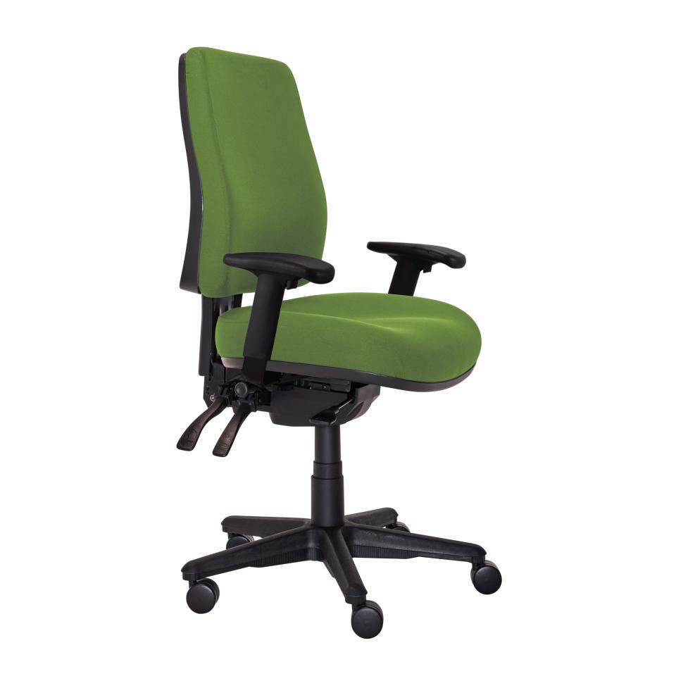 Buro Roma Chair 3 Lever High Back In Jett Fabric | Winc