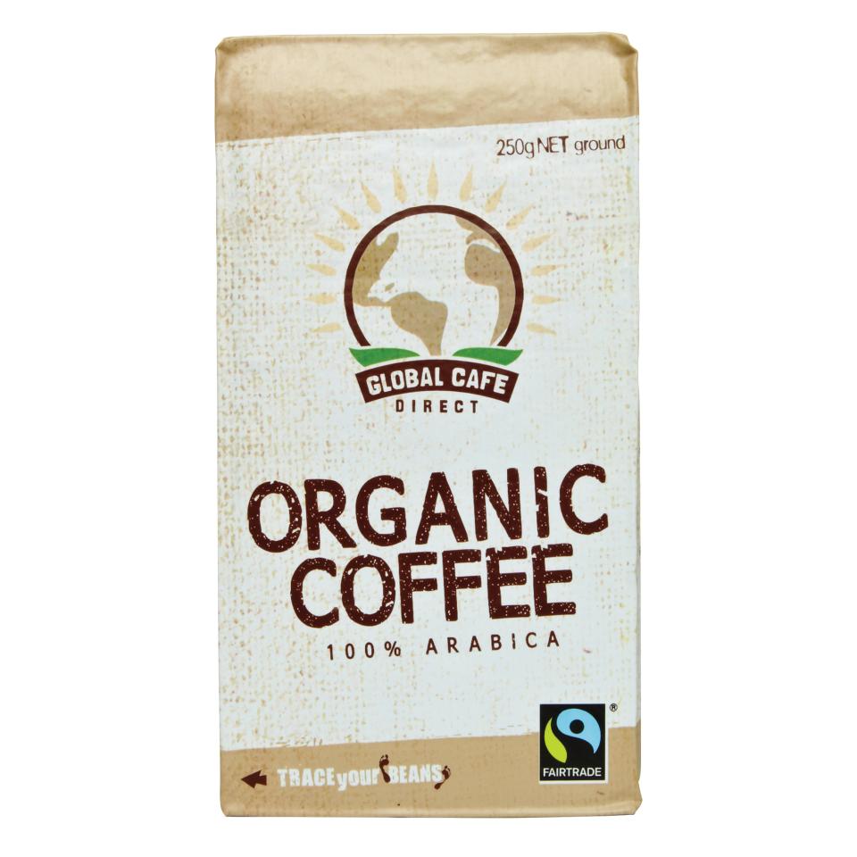 Global Cafe Direct 100% Arabica Organic Ground Coffee 250g