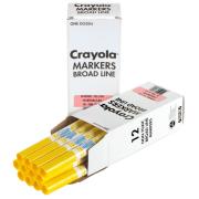 Crayola Yellow Ultra Clean Markers Jumbo Tip Pack Of 12