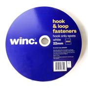 Winc Hook Only Fasteners Spot White 22mm Roll Of 900