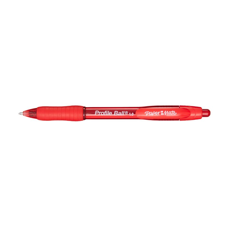 Profile Retractable Ballpoint Pens 12 Count 1.4mm Bold Red 