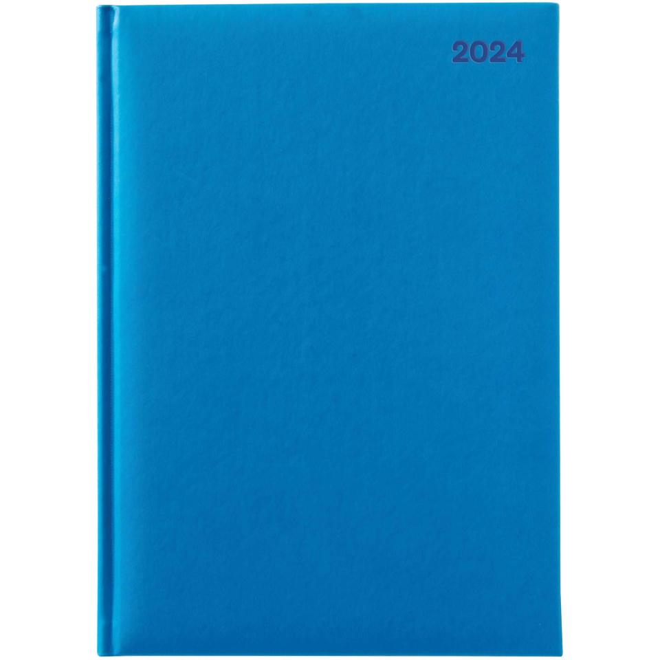 Winc 2024 Soft Touch Hard Cover Diary A4 Day to Page Blue