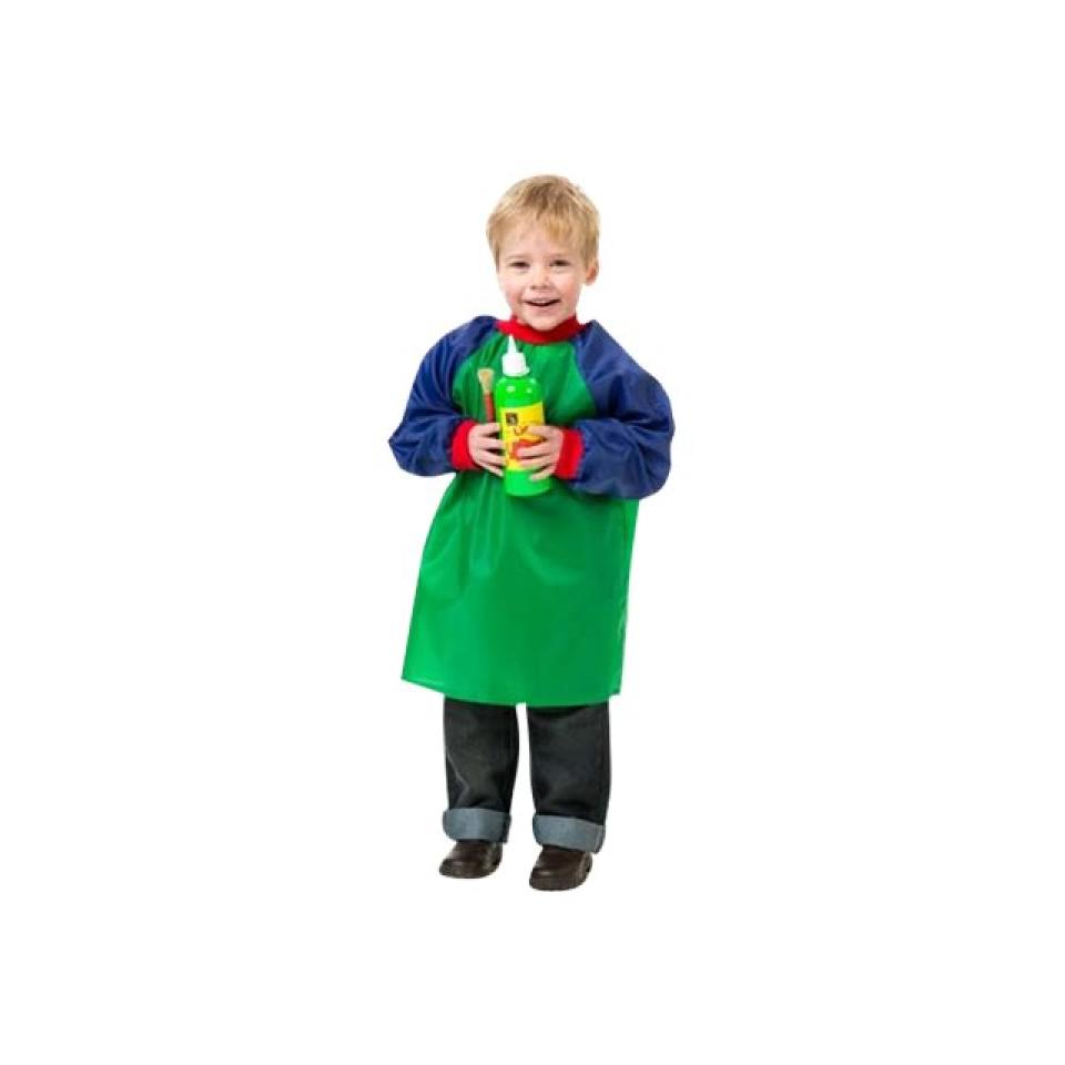 Educational Colours Toddler Smock Green And Blue 2-4