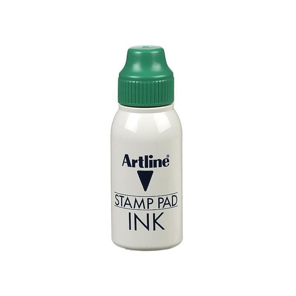 Artline 110504 Stamp Pad Ink 50Ml Green Bottle Winc