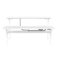 Thumbnail image of Buro Altri Height Adjustable B2B Desk 1800(W)x1600(D)x630-1280(H)mm Sq Leg White Fixed Cable Tray