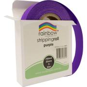 Rainbow Stripping Streamer Roll 25mmx30mm Purple