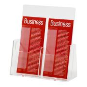 Esselte Brochure Holder 2 Compartments DL Clear