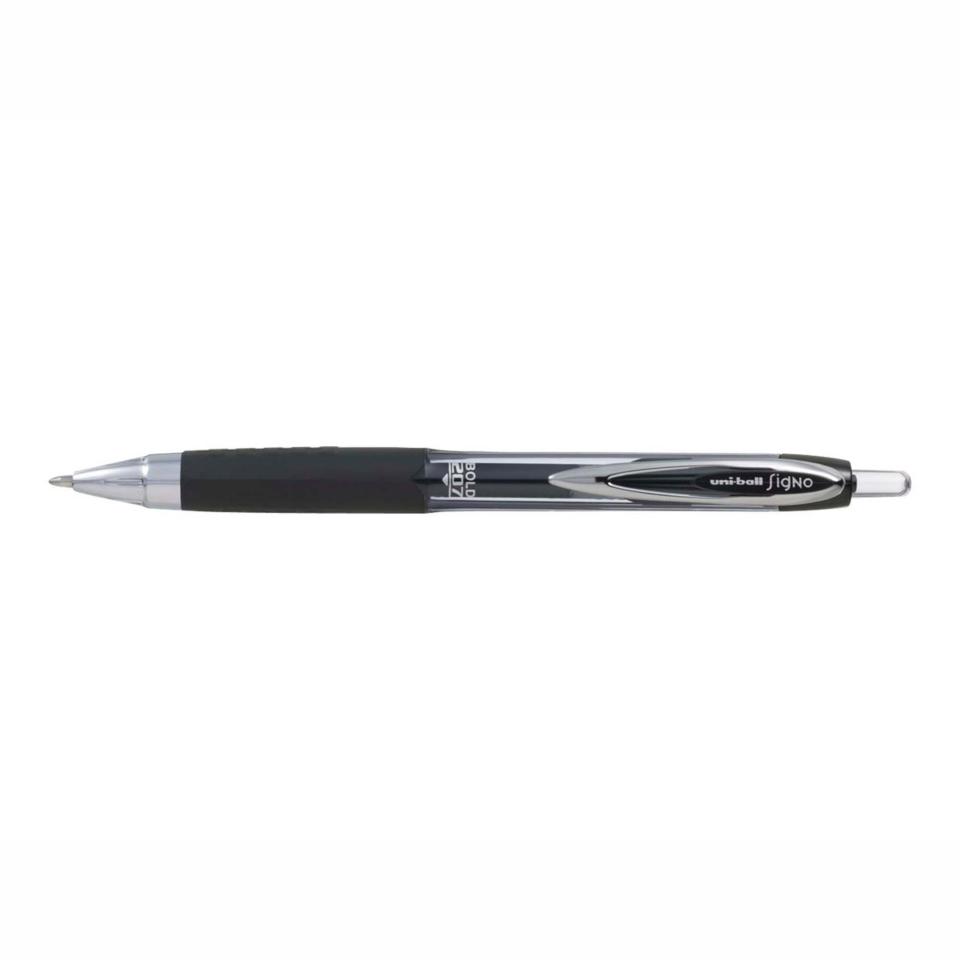 Uni-ball Signo 207 Bold Retractable Gel Pen Medium 1.0mm Black Each