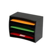Marbig Wood Desktop Organiser 6 Tier Black