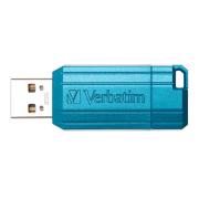 Verbatim Store N Go Pinstripe 16 GB USB 2.0 Flash Drive Caribbean Blue