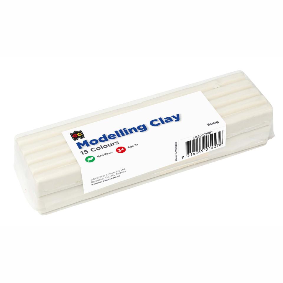 Educational Colours Modelling Fun Clay 500gm White