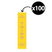 Avery Merit Award Ribbons - 3rd Place - 150 x 35 mm - Yellow - 100 Ribbons
