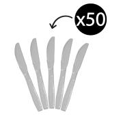 Castaway Elegance White Plastic Dining Knives Pack 50