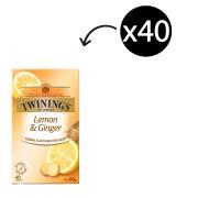 Twinings Herbal Infusions Lemon & Ginger Tea Bags Pack 40