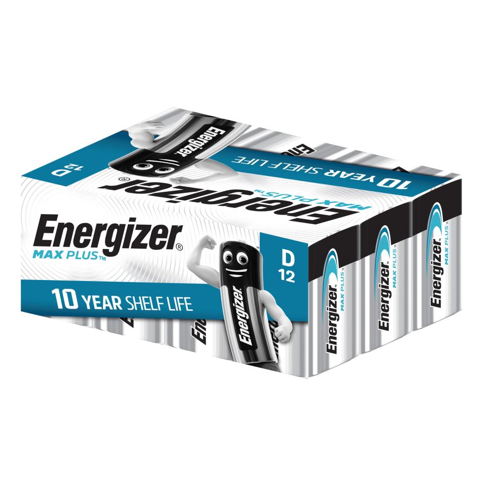 Energizer Batteries Max Plus Performance D Pack 12 Winc