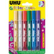 UHU Glitter Glue 6x10ml Original Colours