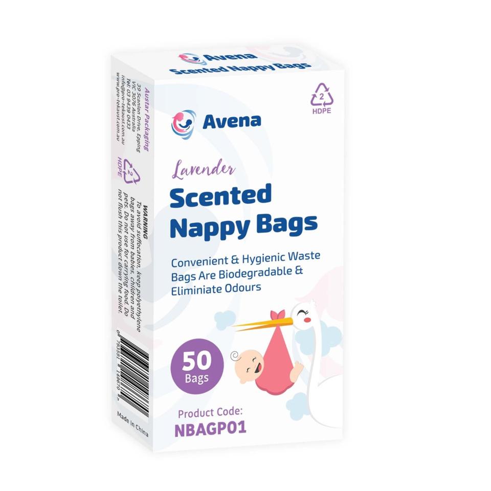 Avena Lavender Scented Nappy Bag Pack 50