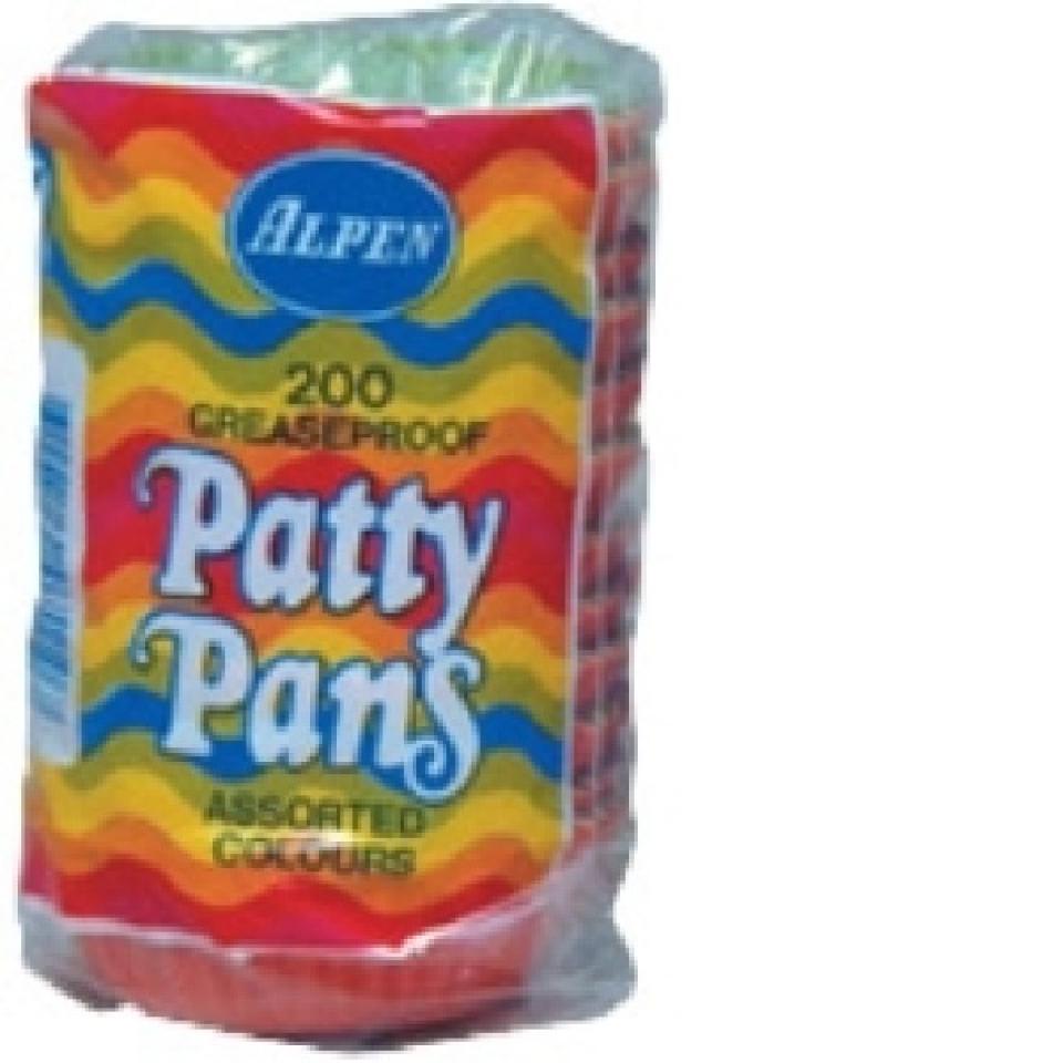 Patty Pans Asstd Colours Pkt 200