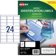 Avery Nopeel Label White L6146 24up 63.5 x 33.9mm Pkt 10