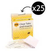 Marbig Suspension File Tabs And Inserts Clear/White Box 25