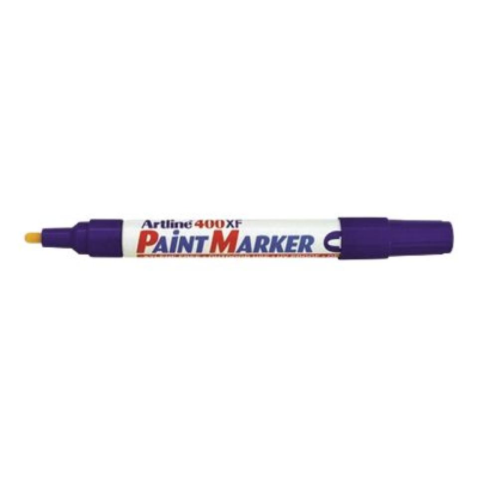 White Artline 400XF 2.3mm Bullet Tip White Paint Pen Marker all materials 