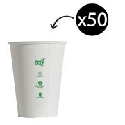 Truly Eco Single Wall Coffee Cup White 12oz Pack 50