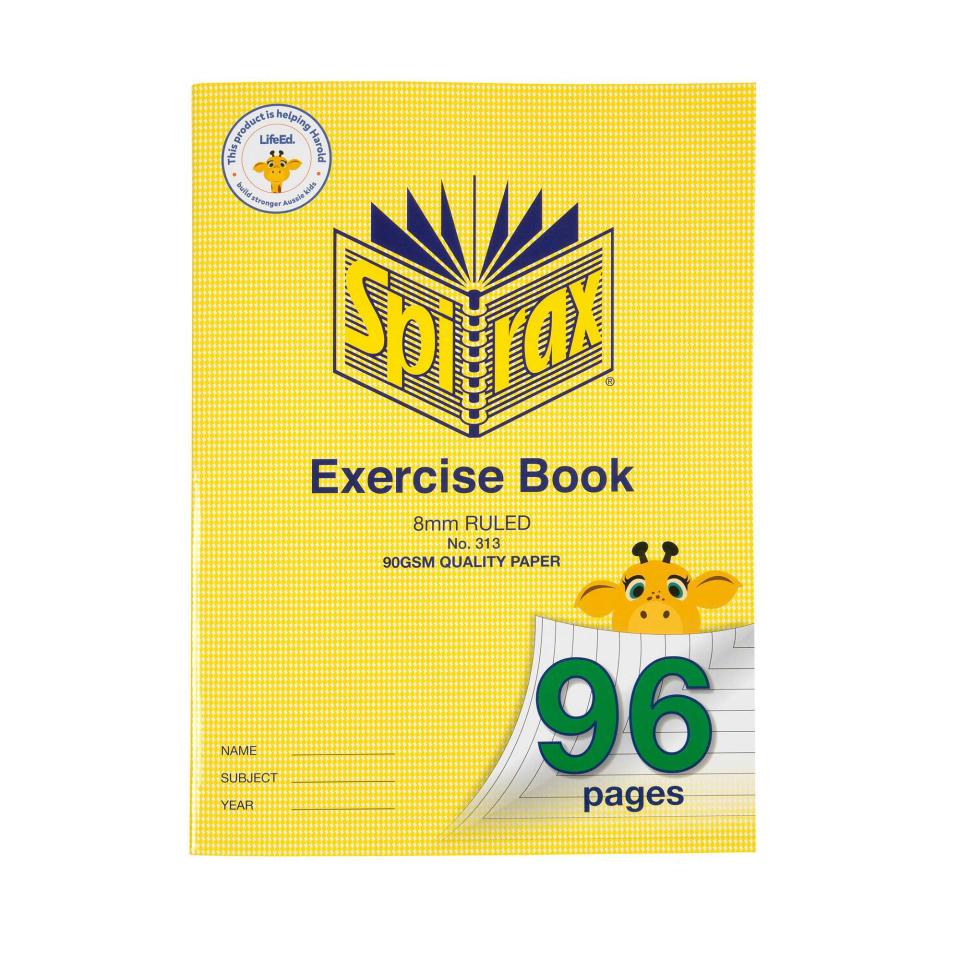 Spirax 313 Exercise Book Super Size 8mm 80gsm 96 Pages Image