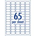 Thumbnail image of Avery Premium White Inkjet Laser Address Labels with AveryEco 65UP 50 Sheets 38.1 x 21.2mm L7651