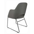 Thumbnail image of Durafurn Sorbet Chair Black Sled Base In Anthracite Woven Fabric