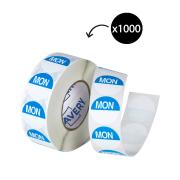 Avery Food Rotation Monday Day Label Removable Adhesive 24mm Round Blue Roll 1000