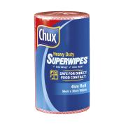 Chux 9305R Heavy Duty Superwipes Roll Red 45m