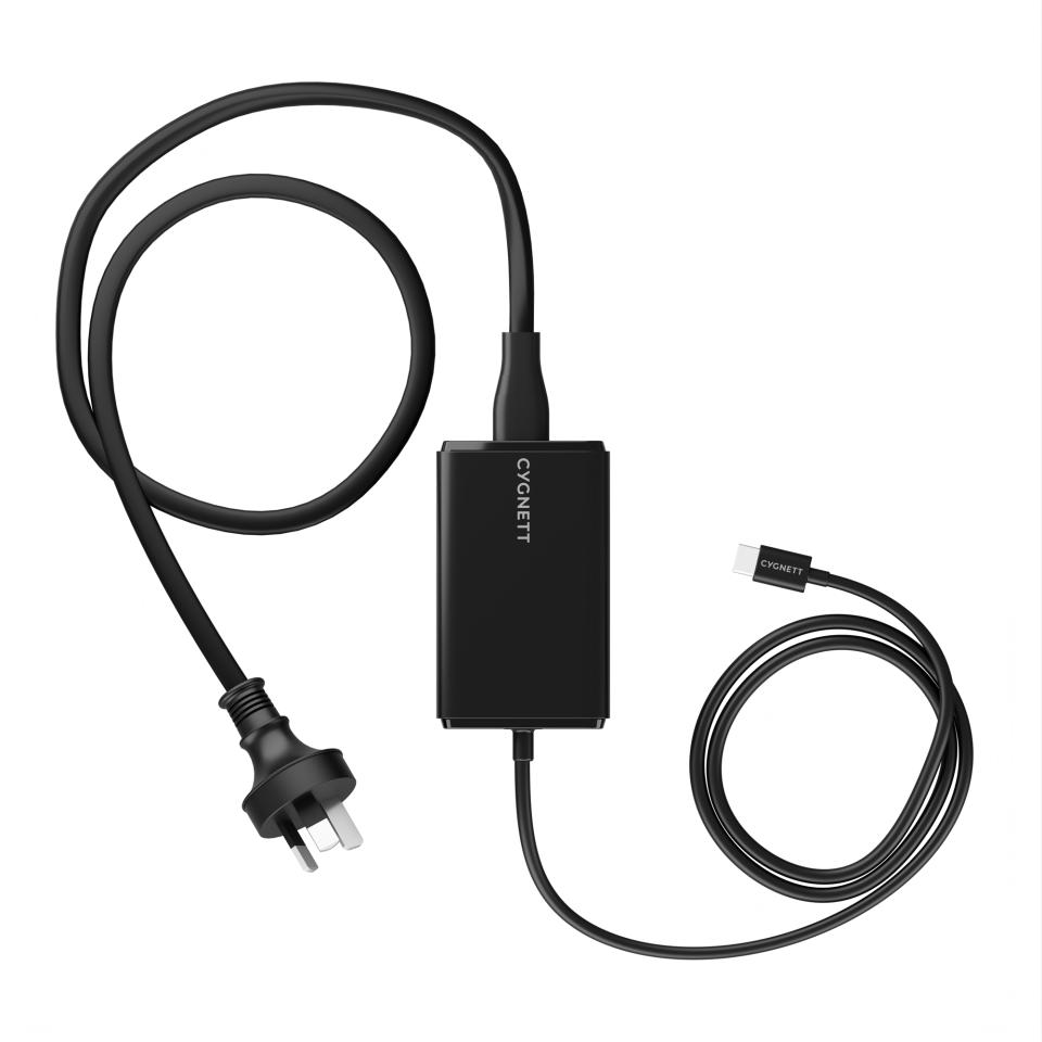 Cygnett Powermaxx 65w Gan USB-C Laptop Charger Black Image