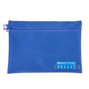 Micador Name Pencil Case Twin Zip 375 x 264mm Dark Blue with Blue Zip