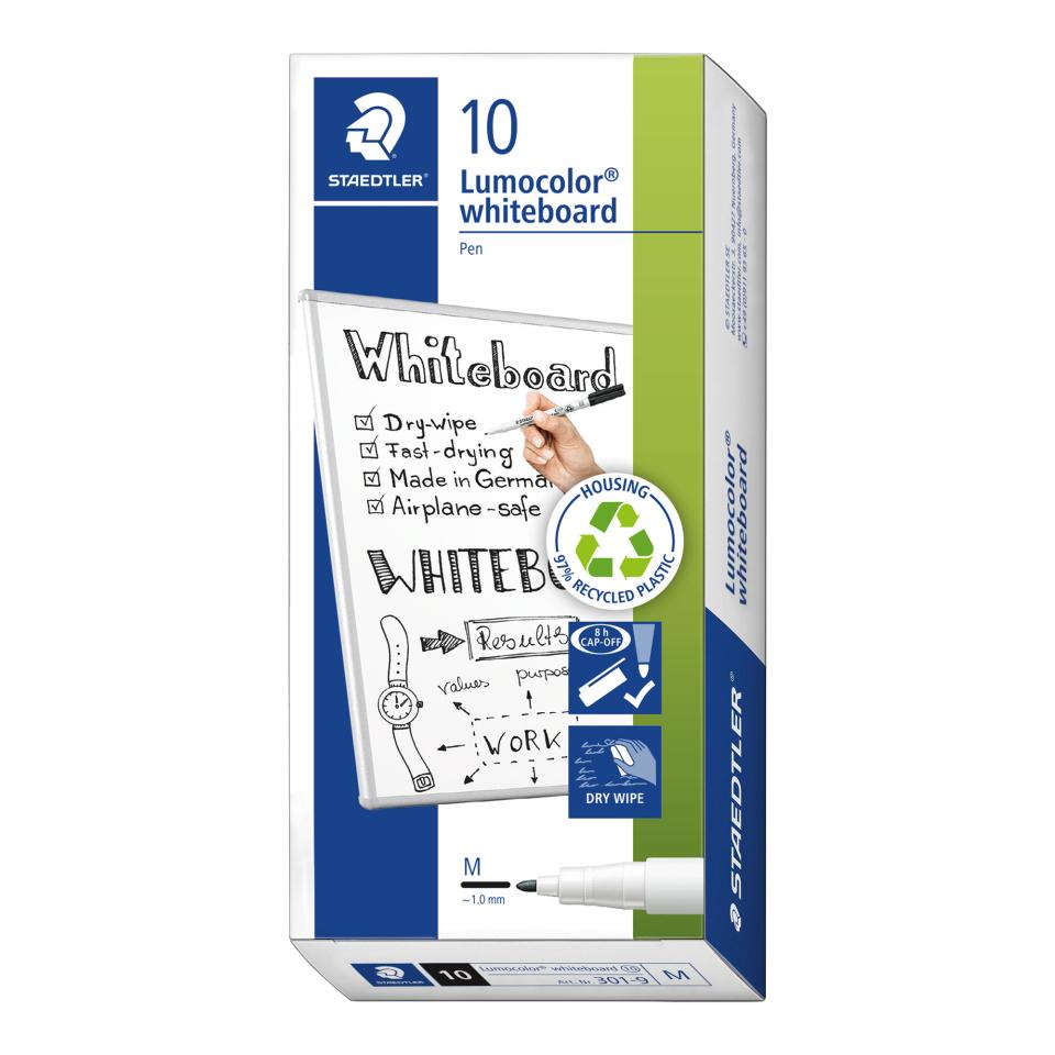 Staedtler Lumocolor Whiteboard Pen Black Box 10