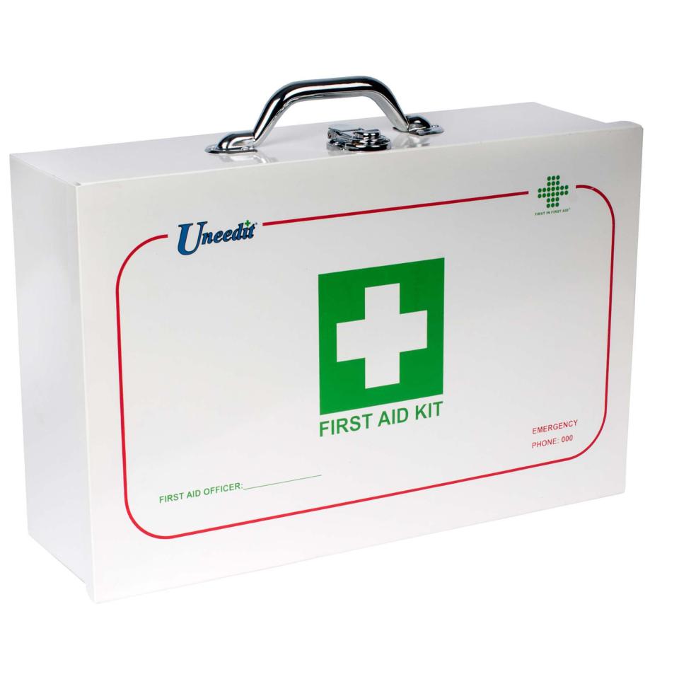 Uneedit Supplies First Aid Kit High Risk Type A Metal Wall Mount