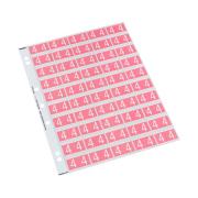 Codafile 352504 Records Management RM 25mm Numeric  Label '4' Pink Pack 250 labels