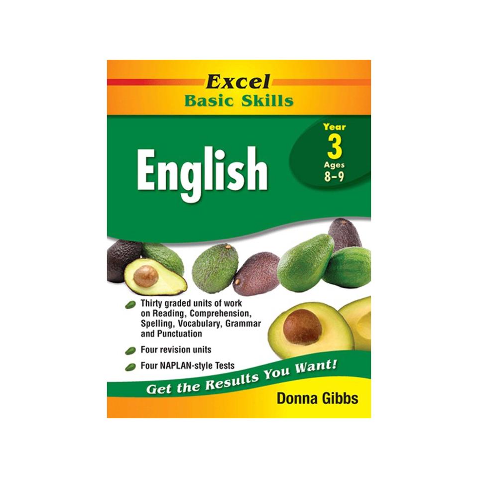 Pascal Press Excel Basic Skills - English Year 3 Author Donna Gibbs