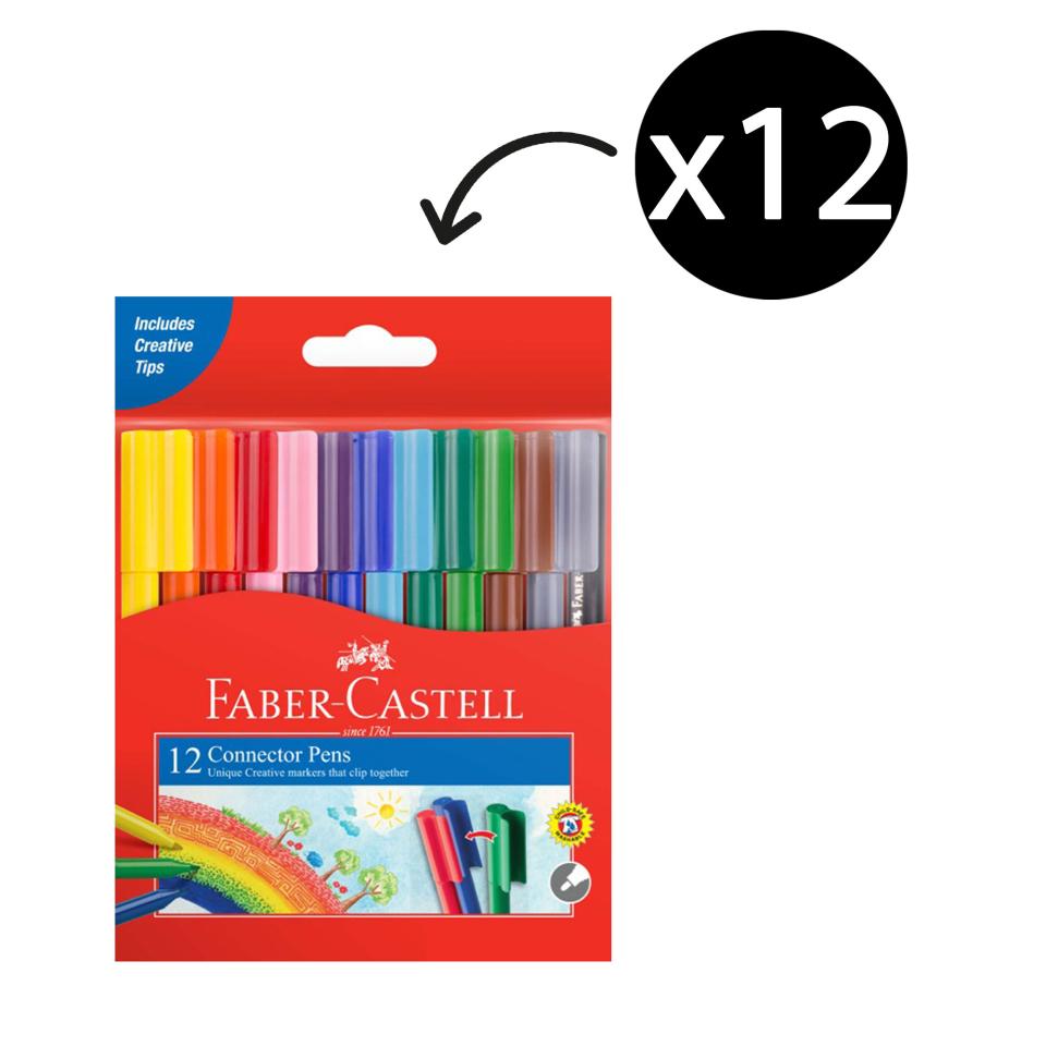 Faber-Castell Connector Pens Assorted Colours Pack 12 | Winc