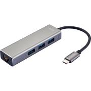 Comsol Klik USB Type-C Male to Gigabit Ethernet + 3 Port USB 3.0 Hub